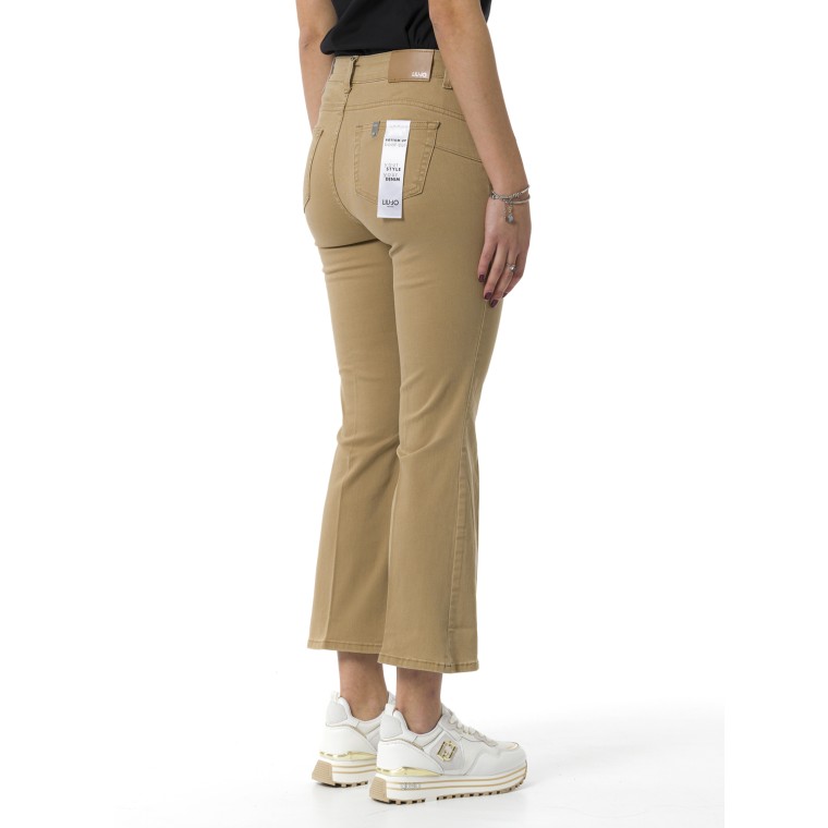 Pantaloni bootcut bianchi a vita alta Liu Jo