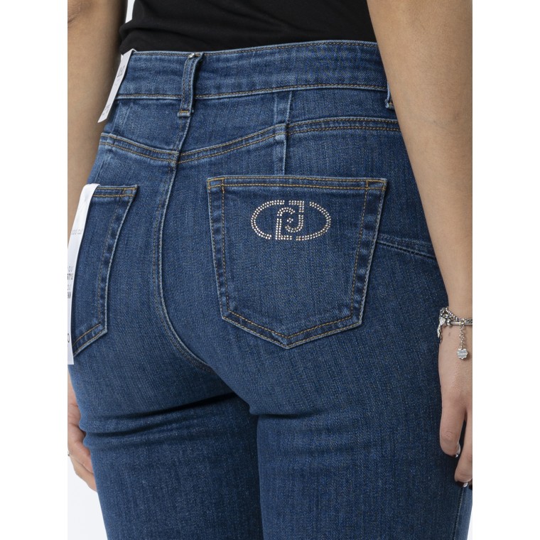 Jeans con logo strass Liu Jo