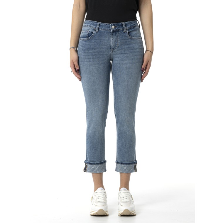 Jeans cropped con risvolto Liu Jo