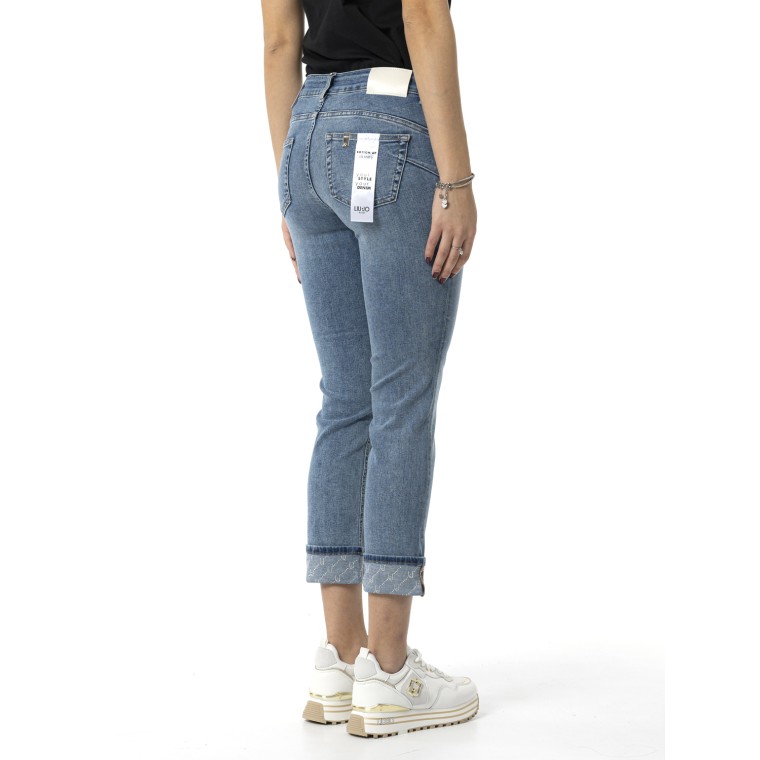 Jeans cropped con risvolto Liu Jo