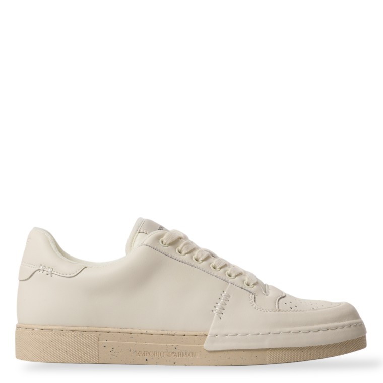 Sneakers in pelle liscia Emporio Armani