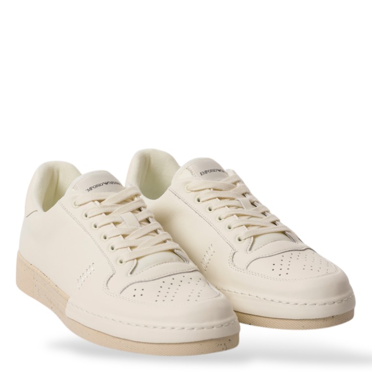 Sneakers in pelle liscia Emporio Armani