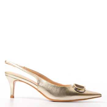 Décolleté sling back con Oval T Twinset