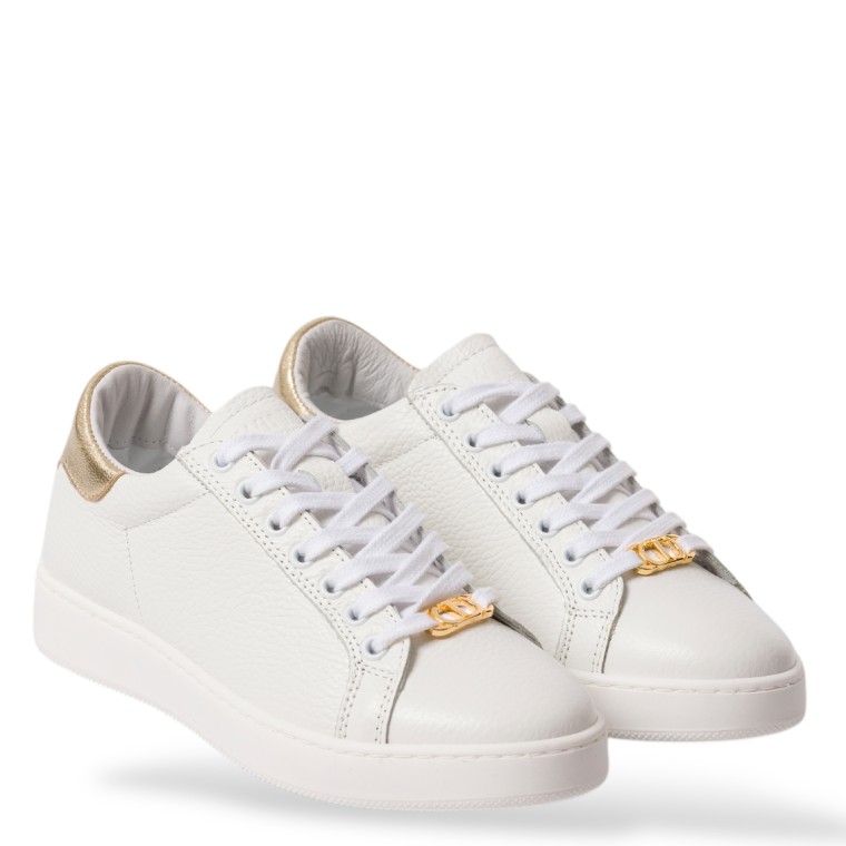 Sneakers Twinset in pelle a grana