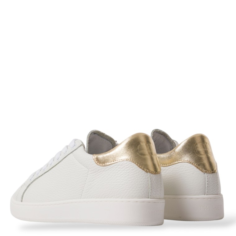 Sneakers Twinset in pelle a grana