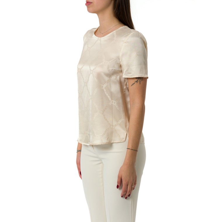 Blusa con Oval T jacquard Twinset