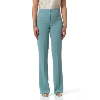 Pantaloni fit and flare in crêpe fluido Twinset