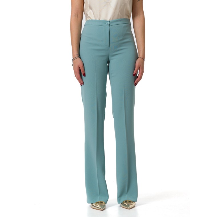 Pantaloni fit and flare in crêpe fluido Twinset