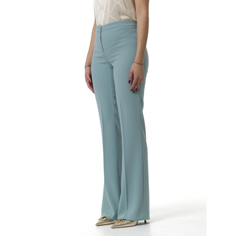 Pantaloni fit and flare in crêpe fluido Twinset