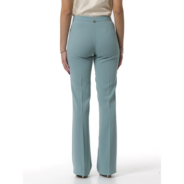 Pantaloni fit and flare in crêpe fluido Twinset