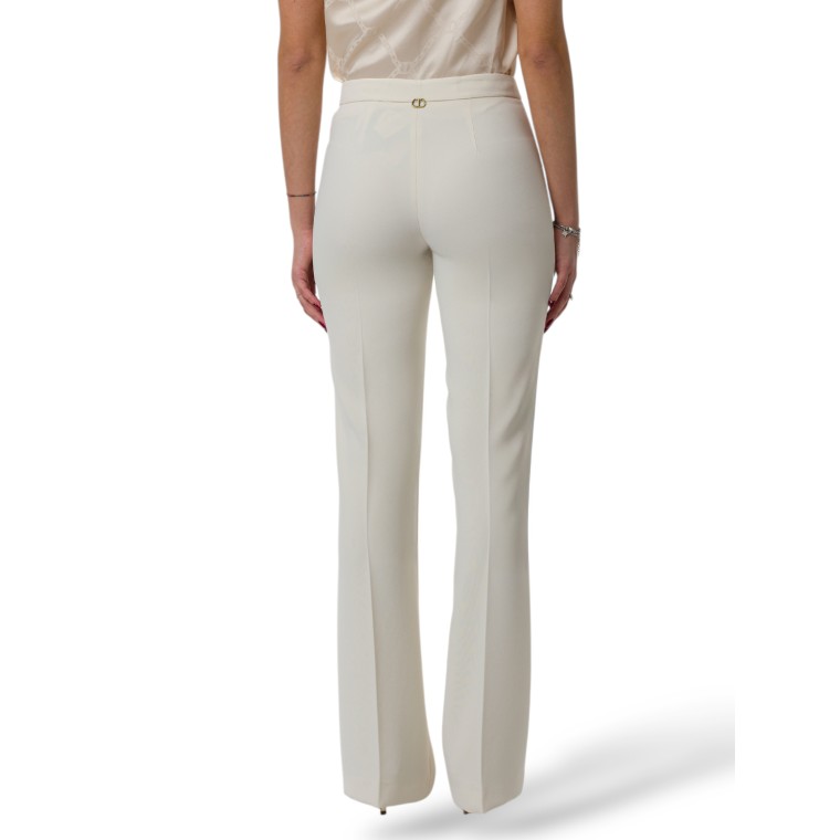 Pantaloni fit and flare in crêpe fluido Twinset