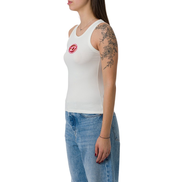 Canotta con logo Oval D cut-out Diesel