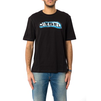 T-shirt Diesel con logo effetto puff