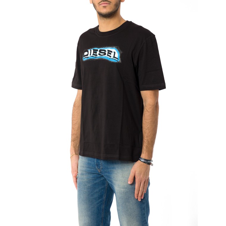 T-shirt Diesel con logo effetto puff