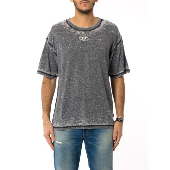 T-shirt Diesel con logo effetto metallo