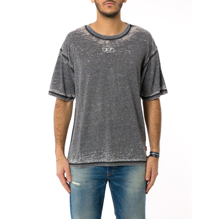 T-shirt Diesel con logo effetto metallo