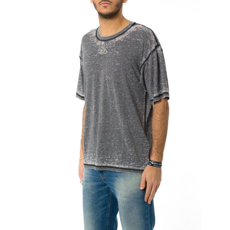 T-shirt Diesel con logo effetto metallo