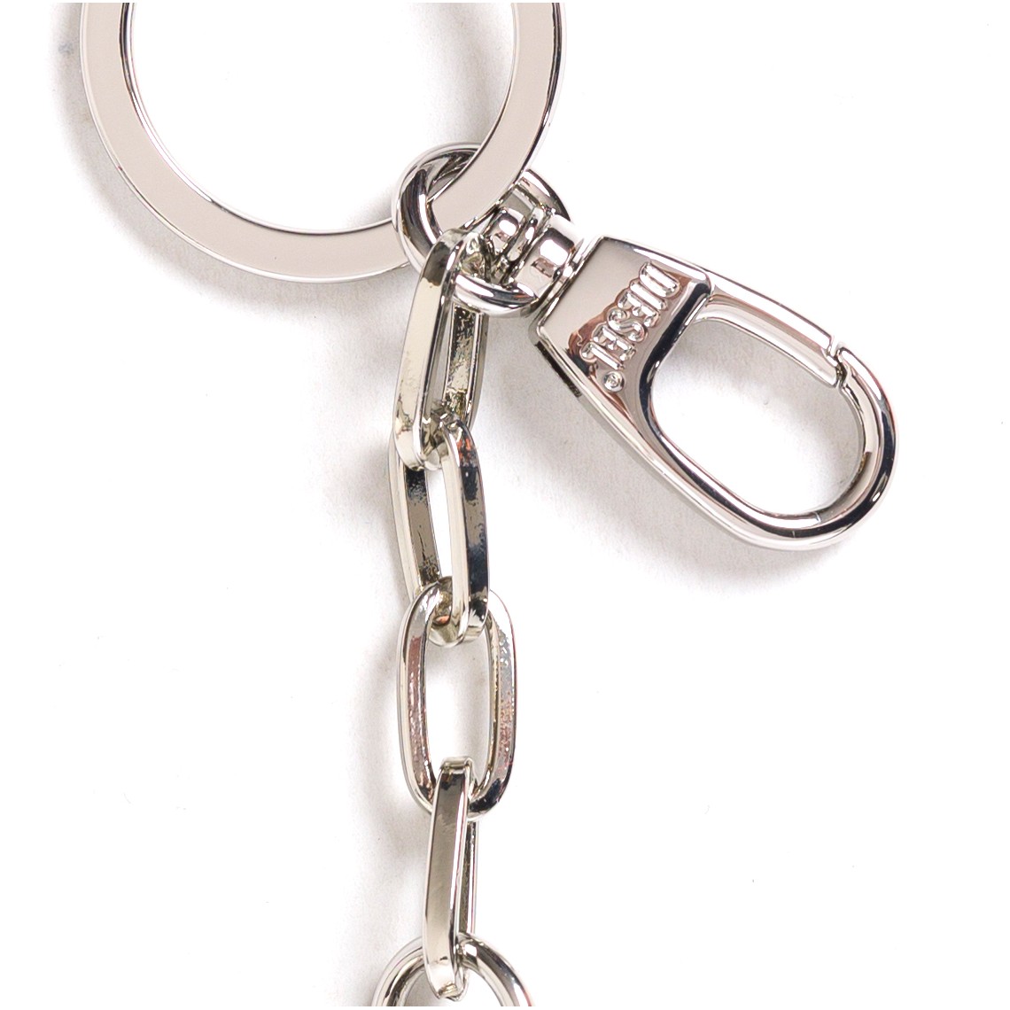 Portachiavi Oval D in metallo con cristalli Diesel Holy-C