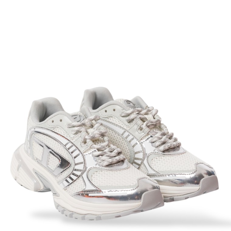 S-Pro-V-Dense-Sneaker in rete metallizzata con logo Oval D