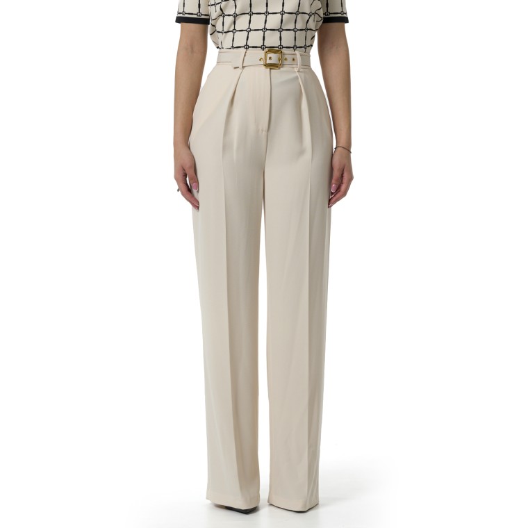 Pantaloni in crêpe Elisabetta Franchi