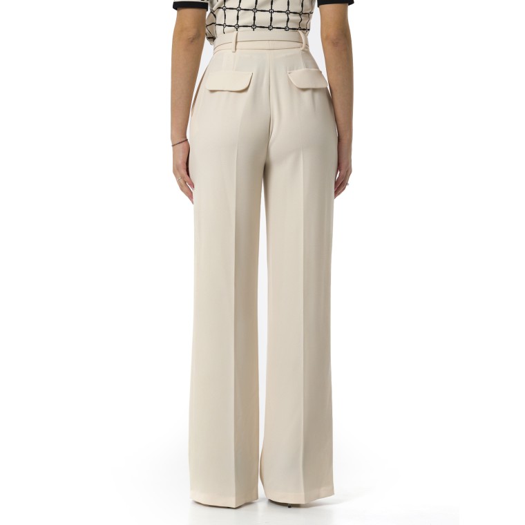 Pantaloni in crêpe Elisabetta Franchi