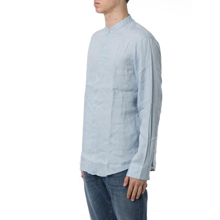 Camicia coreana in lino Armani Exchange