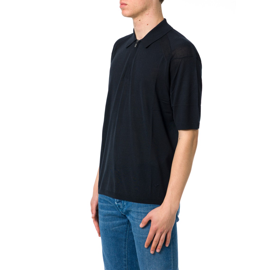 Polo Emporio Armani in misto cotone e seta