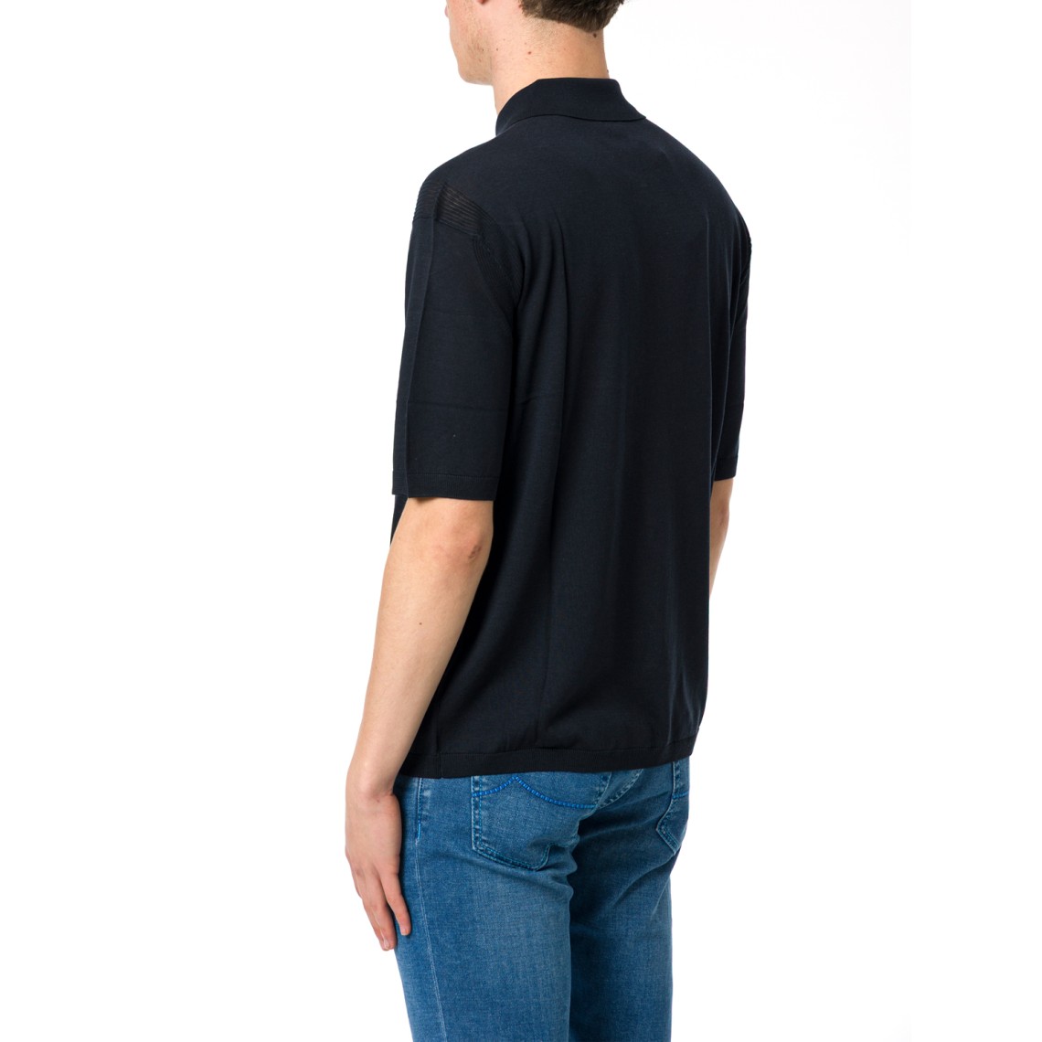 Polo Emporio Armani in misto cotone e seta