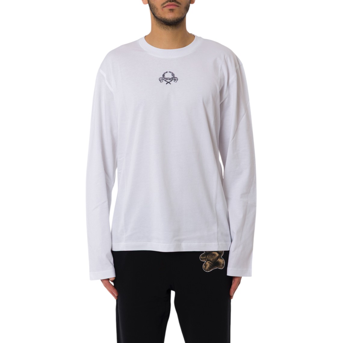 T-shirt Laurel Crown Logo Moschino Couture a manica lunga