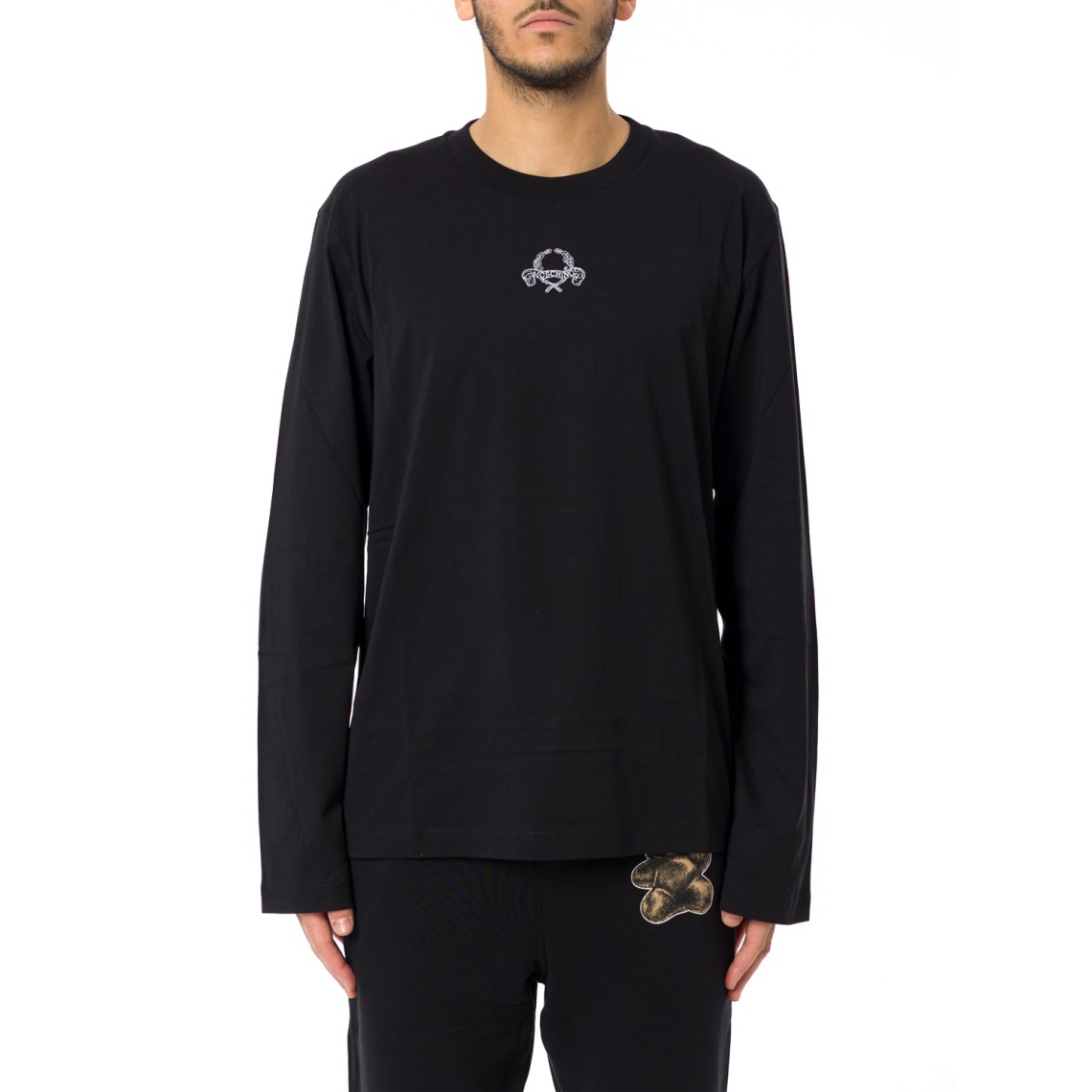 T-shirt Laurel Crown Logo Moschino Couture a manica lunga