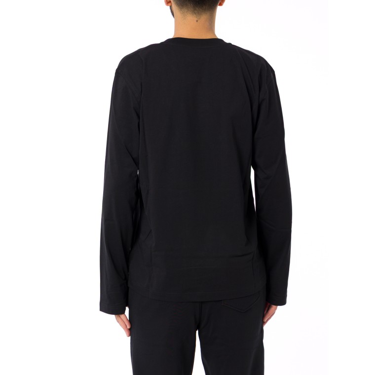 T-shirt Laurel Crown Logo Moschino Couture a manica lunga