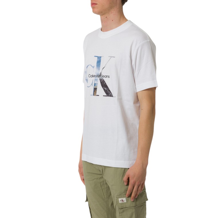 T-shirt con stampa e monogramma Calvin Klein Jeans