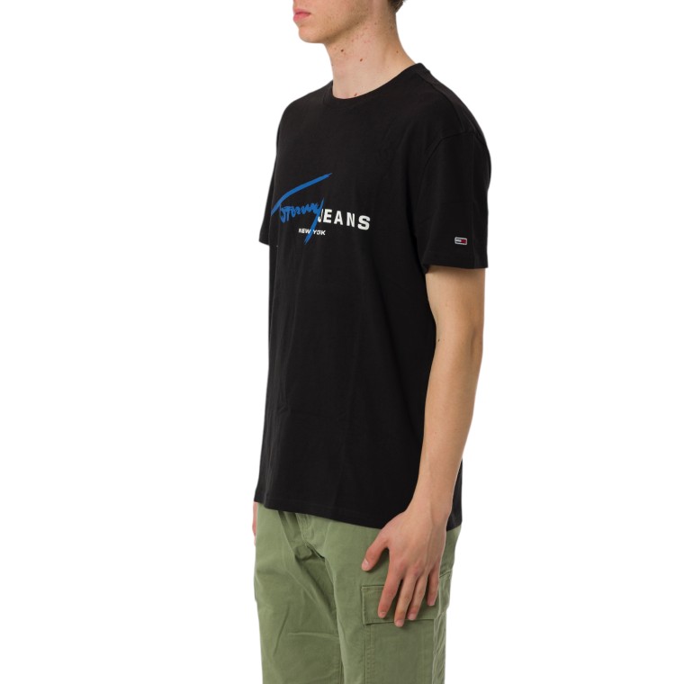 T-shirt Signature con logo Tommy Jeans stile graffiti