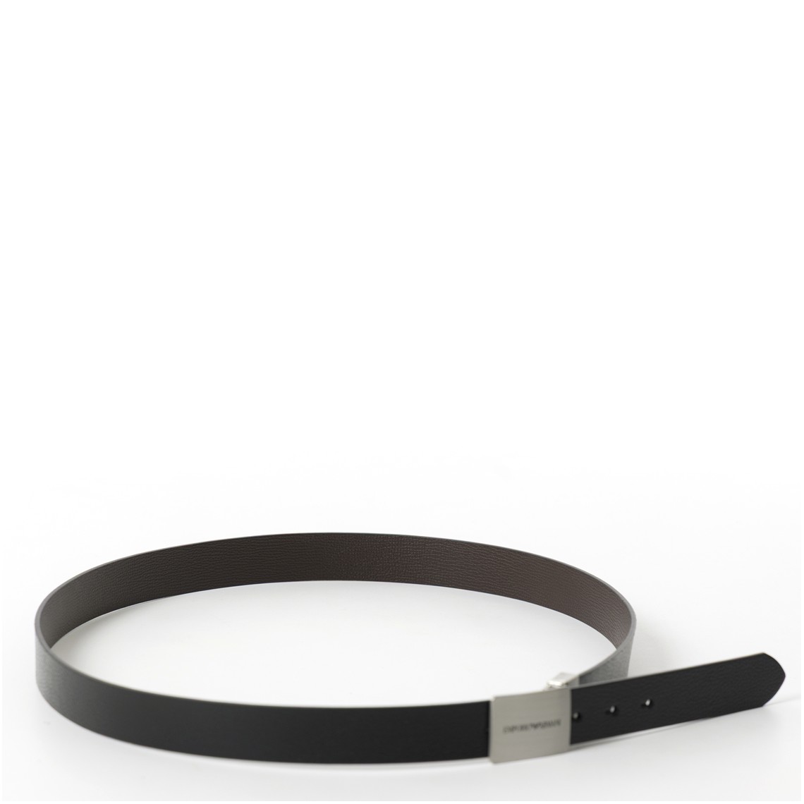 Cintura reversibile in pelle con fibbia logata Emporio Armani