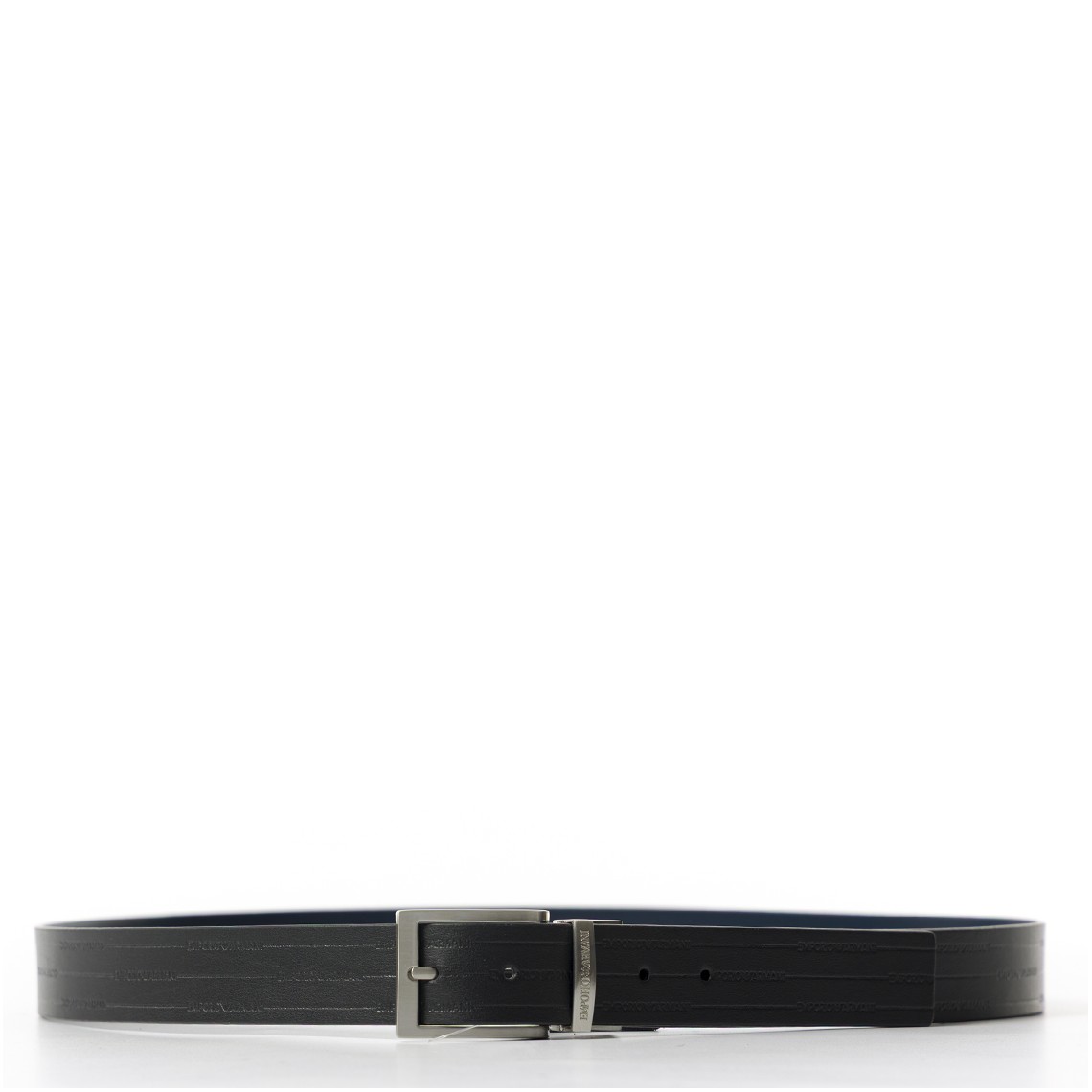 Cintura reversibile in pelle con logo impresso Emporio Armani