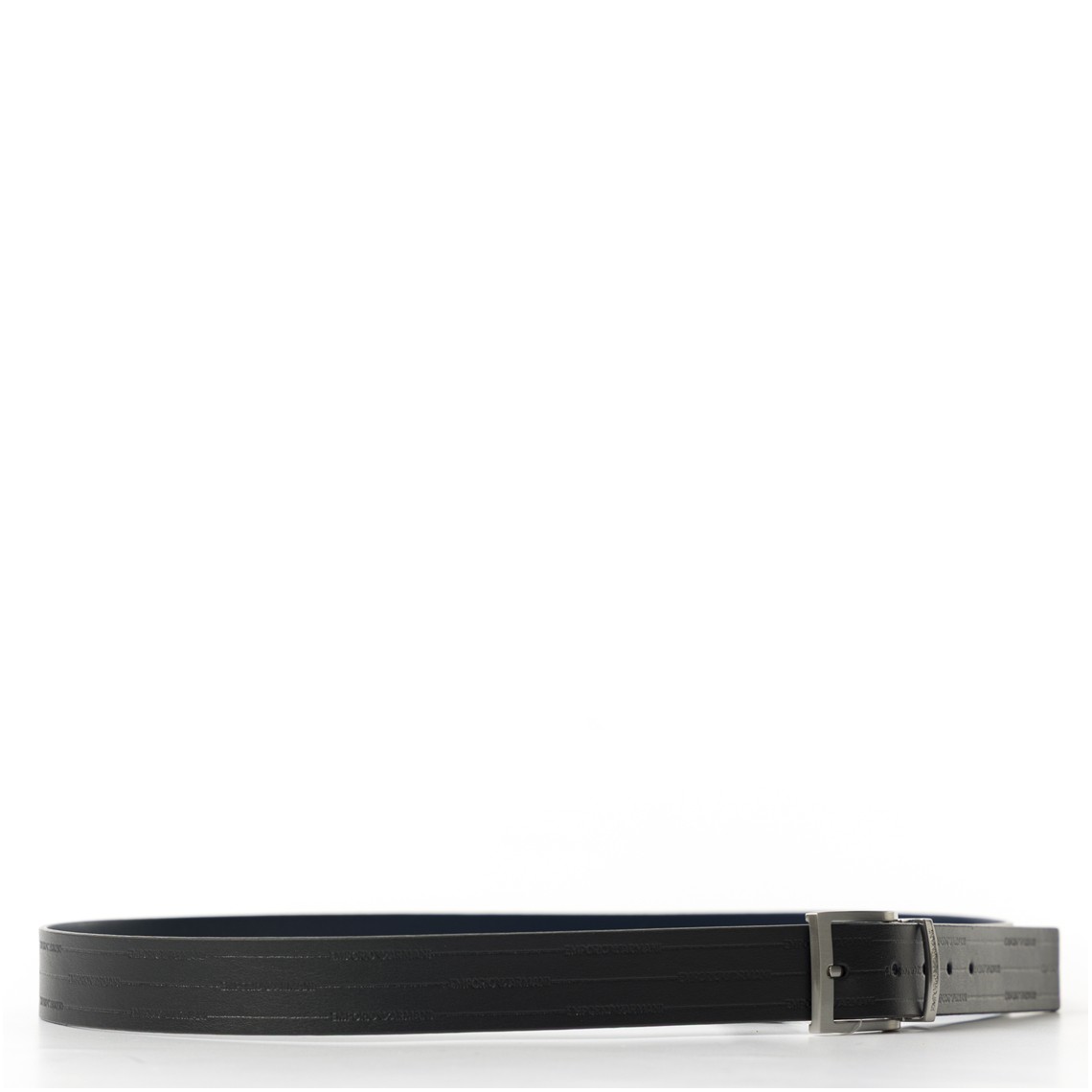 Cintura reversibile in pelle con logo impresso Emporio Armani