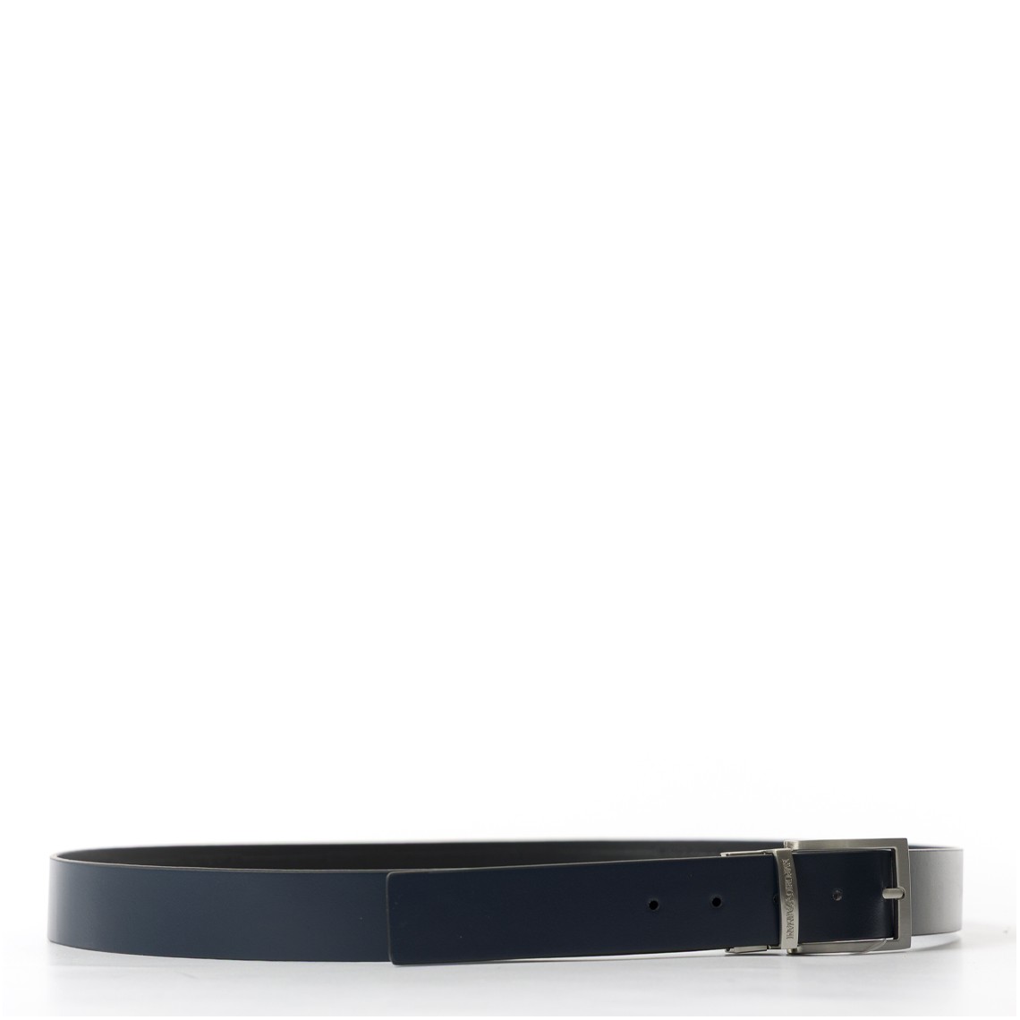 Cintura reversibile in pelle con logo impresso Emporio Armani