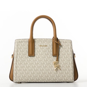 Borsa a mano Laila Michael Kors con monogram MK all over