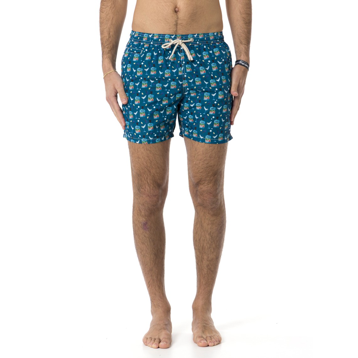 Costume da bagno Mc2 Saint Barth con stampa Portofino Gin