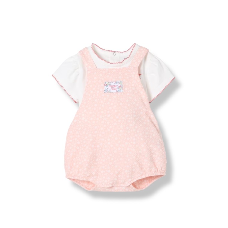 Coordinato in cotone a fantasia floreale Kenzo Kids