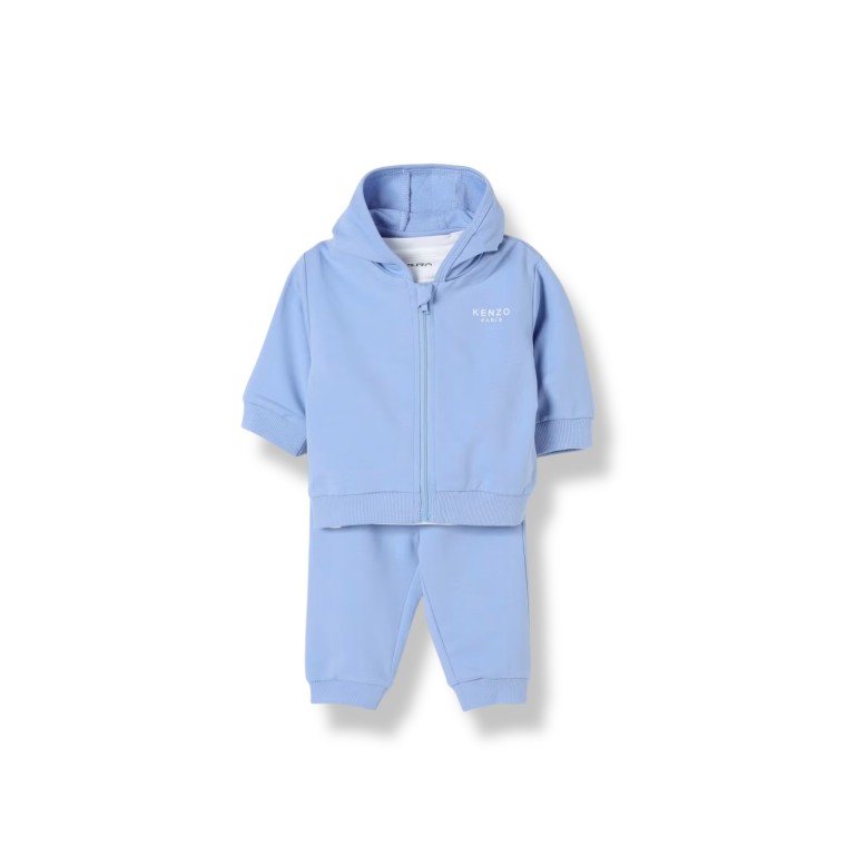 Coordinato in cotone con stampa Elefante Kenzo Kids