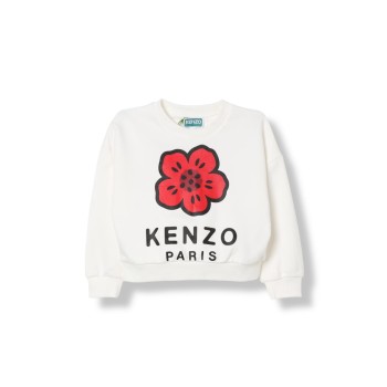 Felpa a girocollo con stampa fiore Kenzo Kids