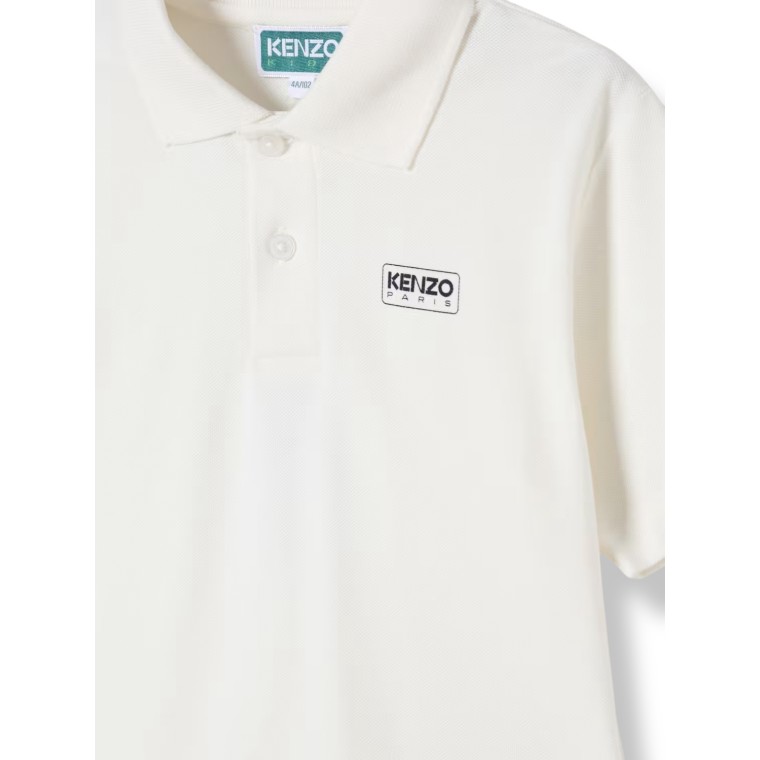 Polo in cotone con logo Kenzo Kids