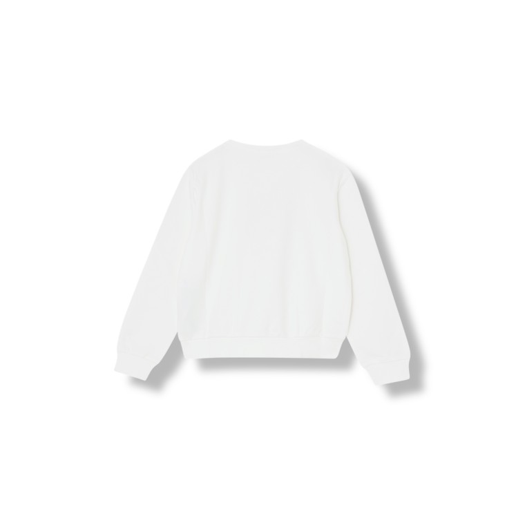 Felpa a girocollo con logo di strass Liu Jo Kids