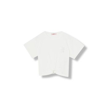 T-shirt cropped in cotone Liu Jo Kids