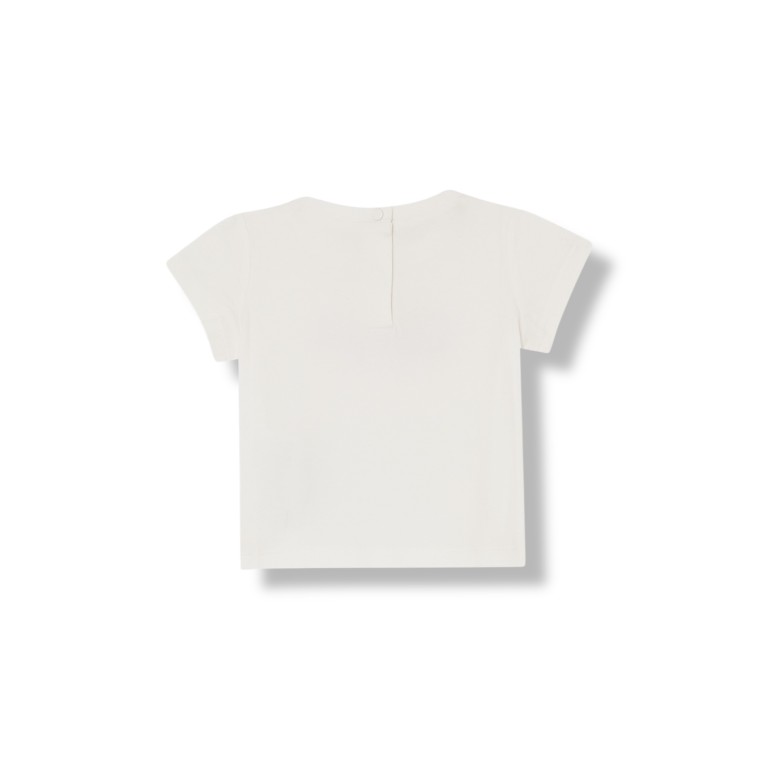 T-shirt in cotone con logo e strass Liu Jo Kids