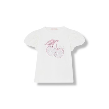 T-shirt Liu Jo Kids con maniche ad aletta