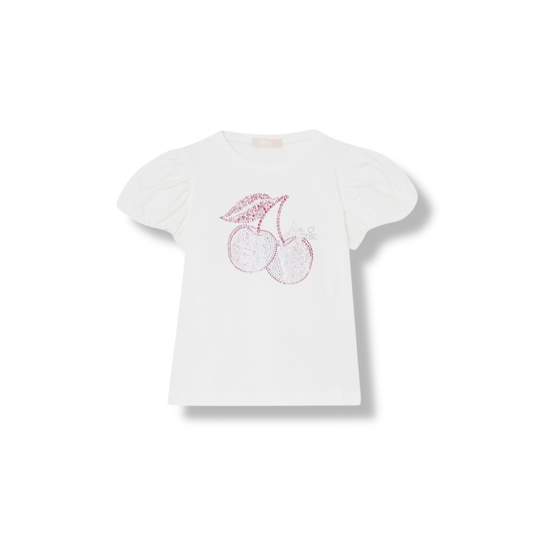 T-shirt Liu Jo Kids con maniche ad aletta