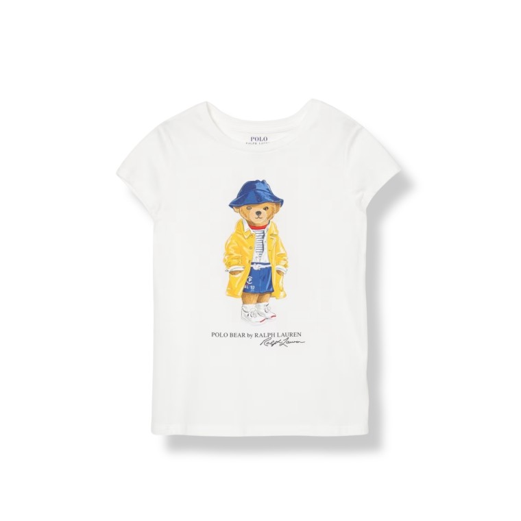 T-shirt con stampa Bear Polo Ralph Lauren bambino