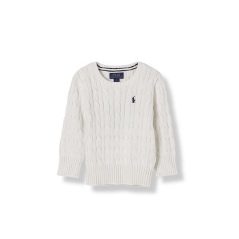Maglia in cotone a trecce sottili Polo Ralph Lauren bambino